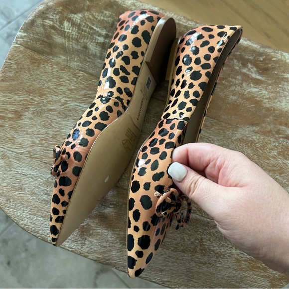 New Larroude Lee Pointed Toe Flats Cheetah Leopard - Picture 8 of 8